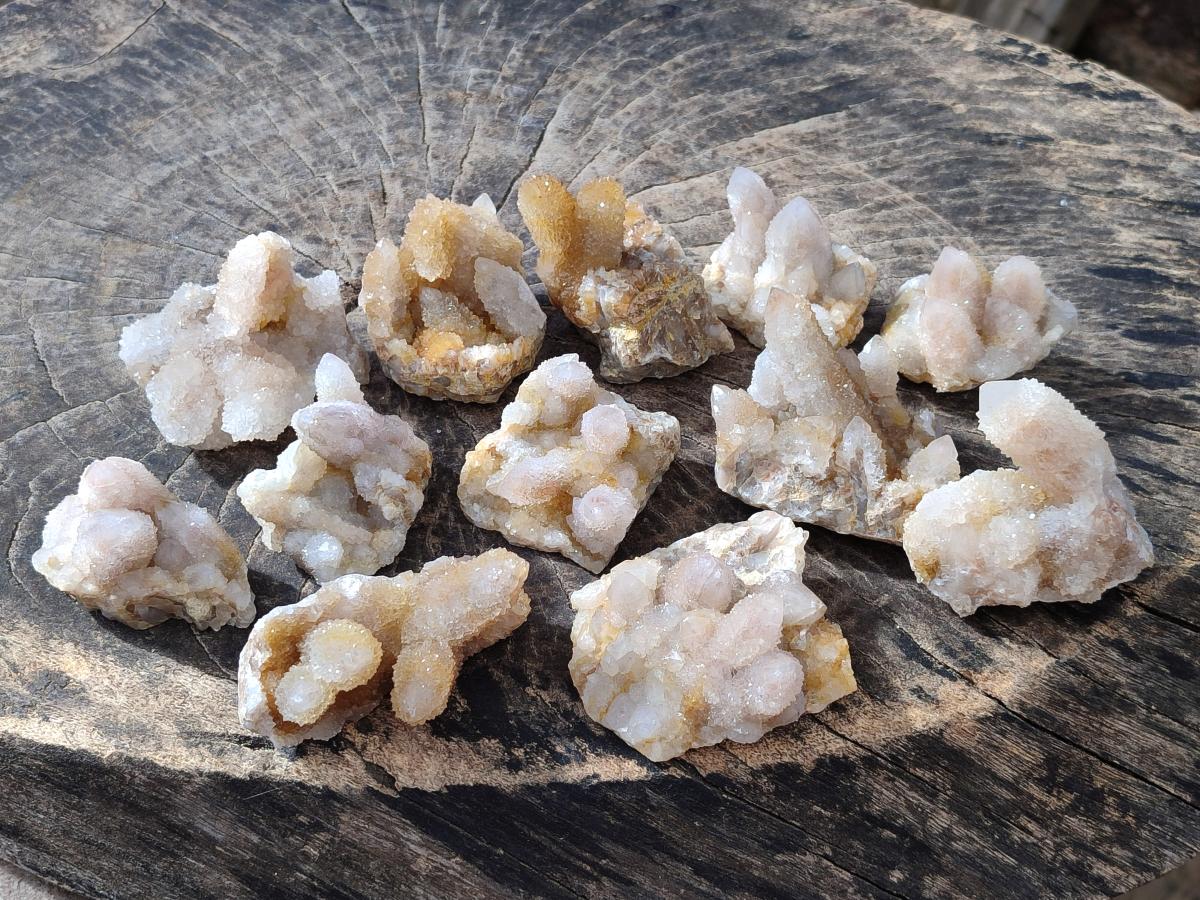 Natural Golden Hematoid and Limonite Spirit Quartz Clusters x 12 From Boekenhouthoek, South Africa - Toprock Gemstones and Minerals 
