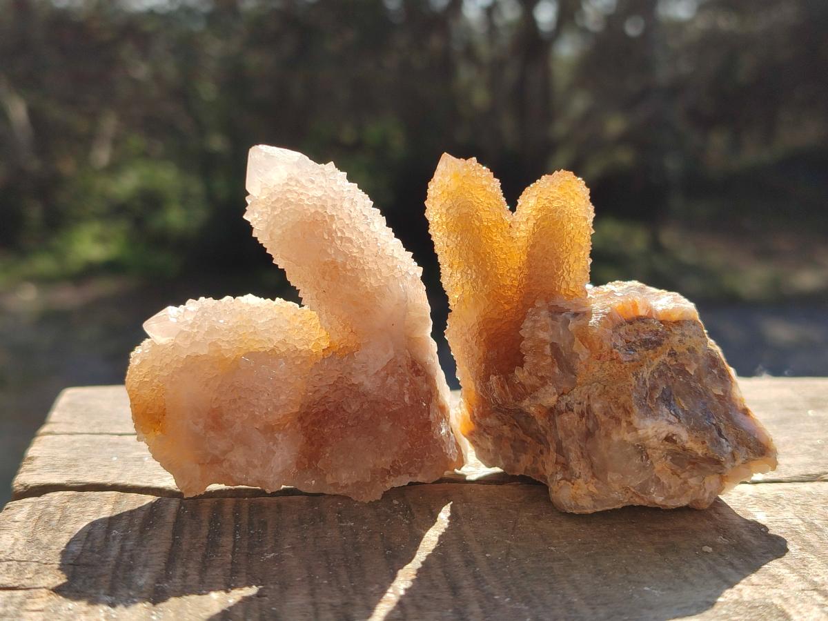 Natural Golden Hematoid and Limonite Spirit Quartz Clusters x 12 From Boekenhouthoek, South Africa - Toprock Gemstones and Minerals 