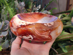 Polished Large Carnelian Agate Gemstone Bowl x 1 From Madagascar - Toprock Gemstones and Minerals 
