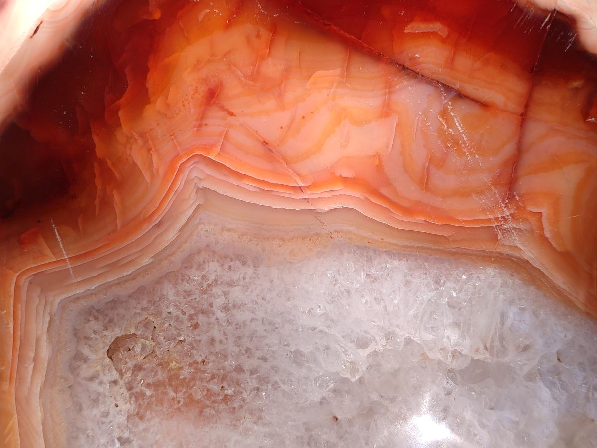 Polished Large Carnelian Agate Gemstone Bowl x 1 From Madagascar - Toprock Gemstones and Minerals 