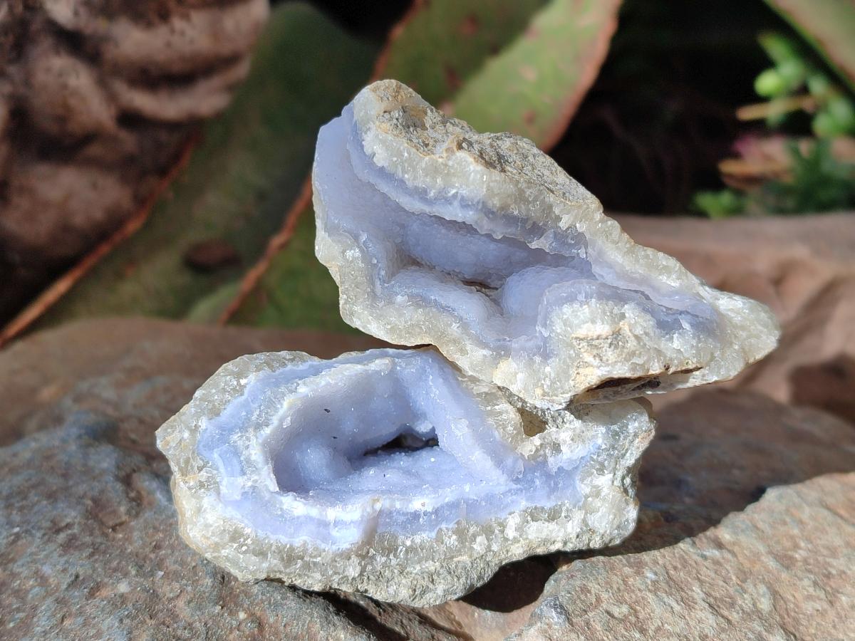 Natural Blue Lace Agate Geodes x 25 From Nsanje, Malawi - Toprock Gemstones and Minerals 