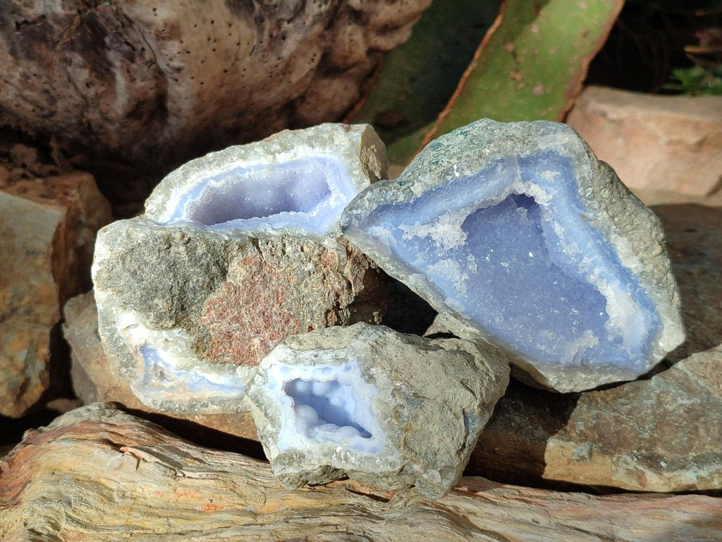 Natural Blue Lace Agate Geodes x 25 From Nsanje, Malawi - Toprock Gemstones and Minerals 