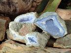 Natural Blue Lace Agate Geodes x 25 From Nsanje, Malawi - Toprock Gemstones and Minerals 