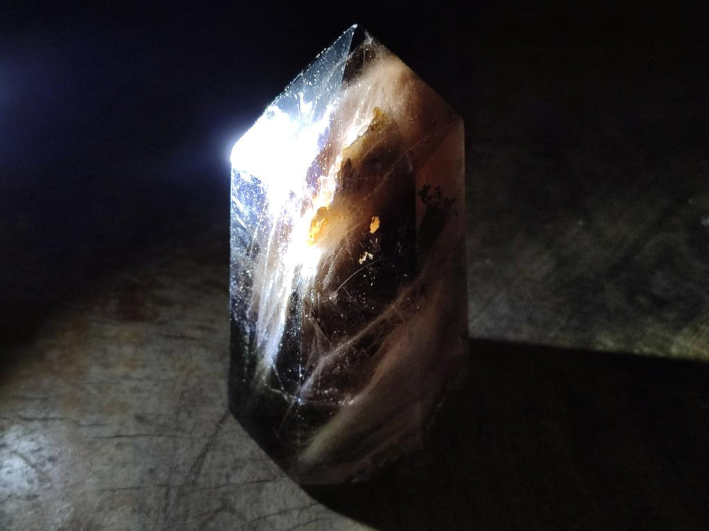 Polished Clear Smokey Quartz and Morion Smokey Quartz Crystals x 4 From Madagascar - Toprock Gemstones and Minerals 