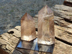 Polished Clear Smokey Quartz and Morion Smokey Quartz Crystals x 4 From Madagascar - Toprock Gemstones and Minerals 
