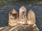 Polished Clear Smokey Quartz and Morion Smokey Quartz Crystals x 4 From Madagascar - Toprock Gemstones and Minerals 