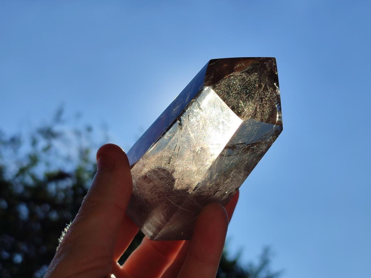 Polished Clear Smokey Quartz and Morion Smokey Quartz Crystals x 4 From Madagascar - Toprock Gemstones and Minerals 