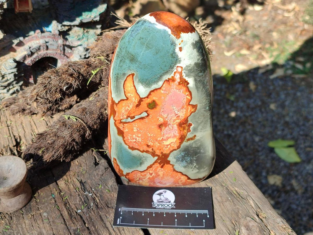 Polished Polychrome Jasper Standing Display Pieces x 2 From NW Coast, Madagascar - Toprock Gemstones and Minerals 