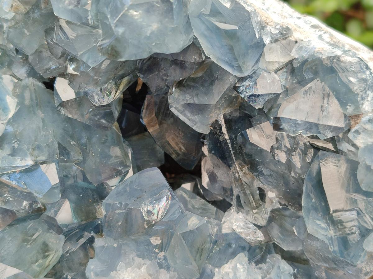 Natural Large Blue Celestite Geode Specimen x 1 From Sakoany, Madagascar - Toprock Gemstones and Minerals 