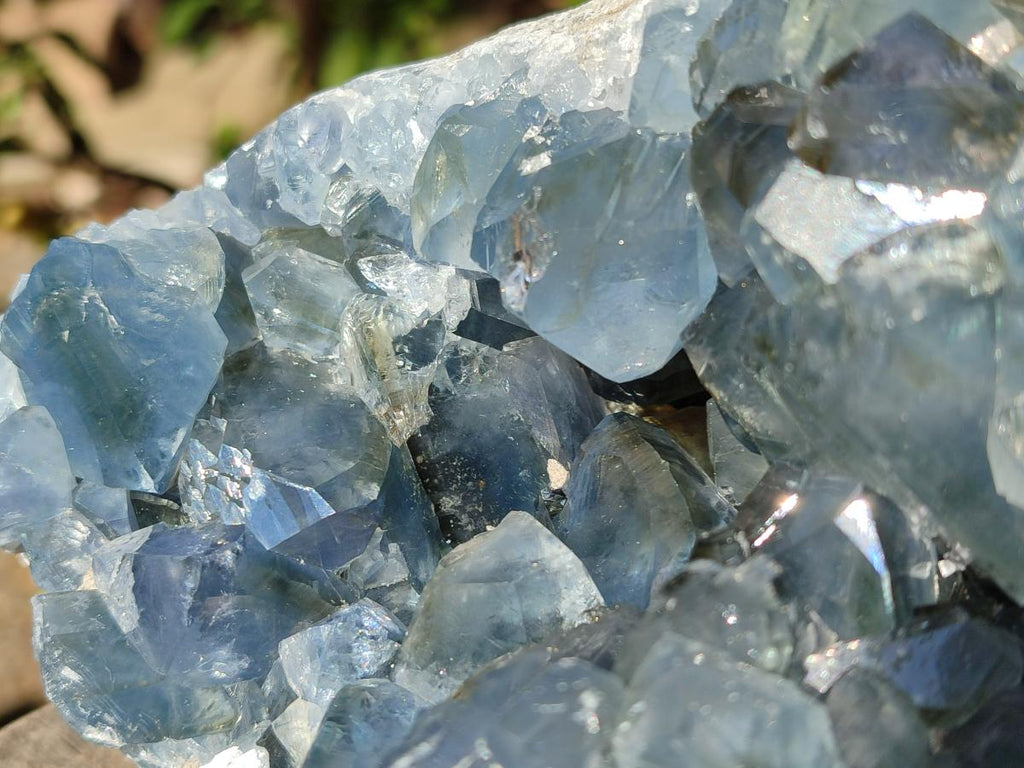 Natural Large Blue Celestite Geode Specimen x 1 From Sakoany, Madagascar - Toprock Gemstones and Minerals 