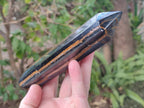 Polished Double Terminated Golden Tigers Eye Crystals x 4 From Prieska, South Africa - Toprock Gemstones and Minerals 