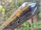 Polished Double Terminated Golden Tigers Eye Crystals x 4 From Prieska, South Africa - Toprock Gemstones and Minerals 