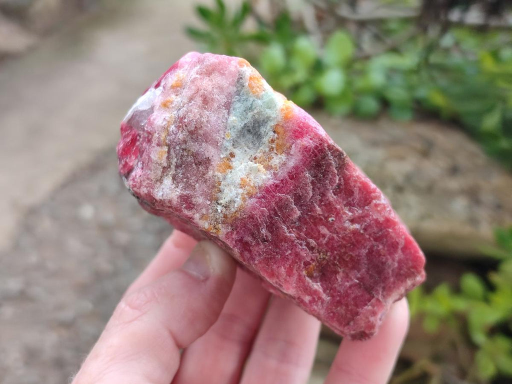 Natural and Polished Set of Rhodonite Cobbed Specimens and Free Forms x 6 From Rhusinga, Zimbabwe - Toprock Gemstones and Minerals 