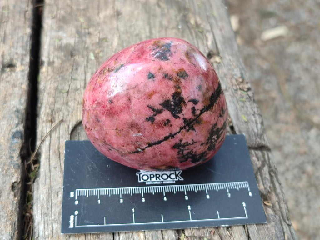 Natural and Polished Set of Rhodonite Cobbed Specimens and Free Forms x 6 From Rhusinga, Zimbabwe - Toprock Gemstones and Minerals 