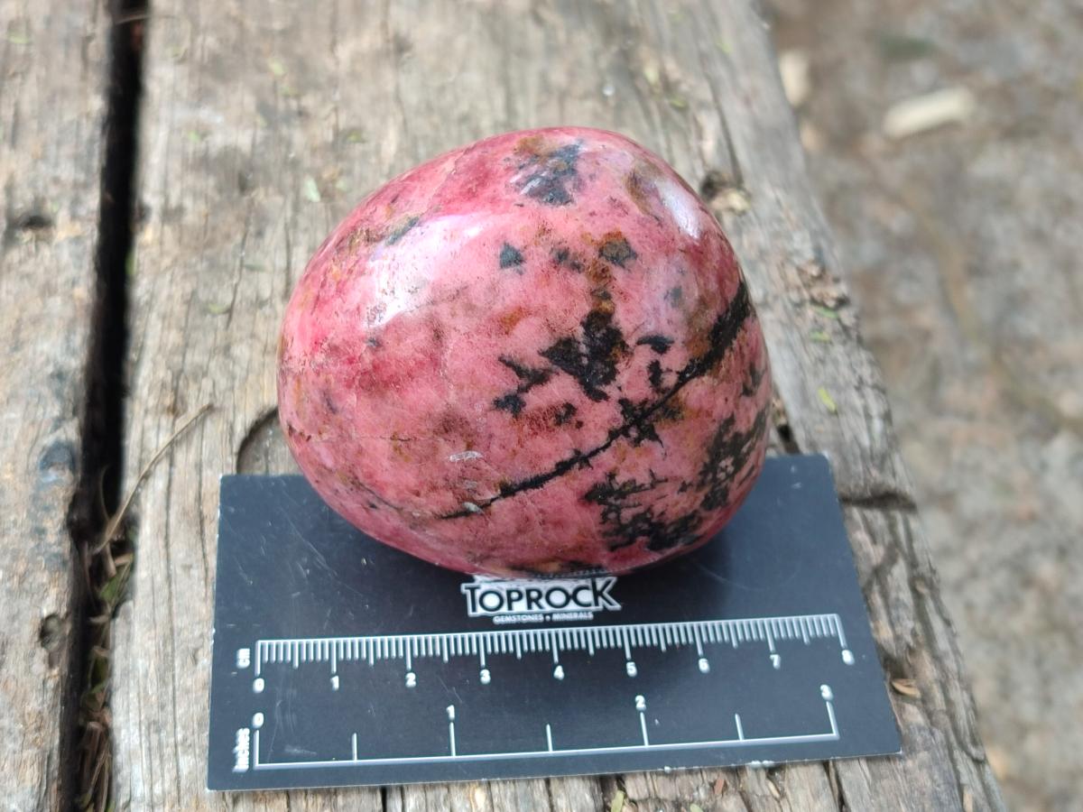 Natural and Polished Set of Rhodonite Cobbed Specimens and Free Forms x 6 From Rhusinga, Zimbabwe - Toprock Gemstones and Minerals 