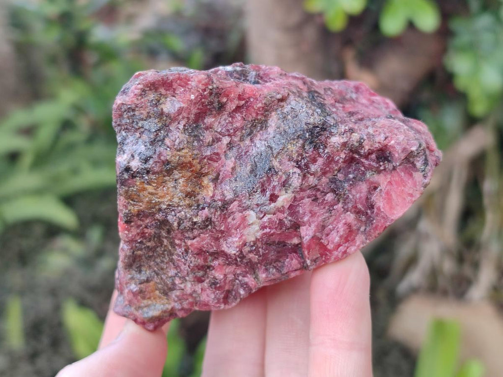 Natural and Polished Set of Rhodonite Cobbed Specimens and Free Forms x 6 From Rhusinga, Zimbabwe - Toprock Gemstones and Minerals 