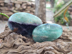Polished Watermelon Fluorite Palm Stones x 12 From Uis, Namibia - Toprock Gemstones and Minerals 