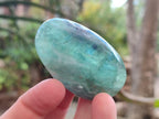 Polished Watermelon Fluorite Palm Stones x 12 From Uis, Namibia - Toprock Gemstones and Minerals 