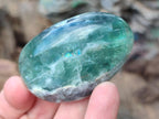 Polished Watermelon Fluorite Palm Stones x 12 From Uis, Namibia - Toprock Gemstones and Minerals 