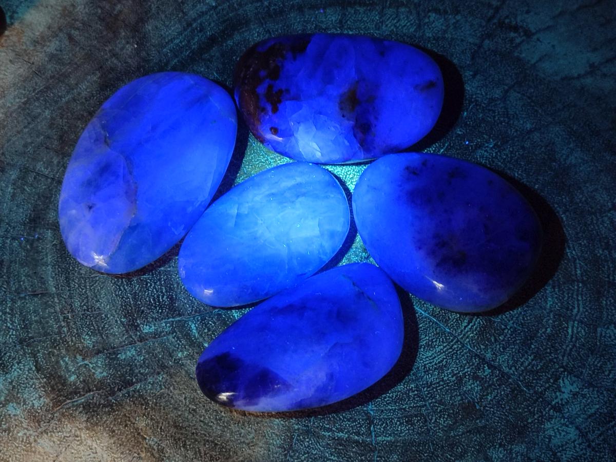 Polished Watermelon Fluorite Palm Stones x 12 From Uis, Namibia - Toprock Gemstones and Minerals 
