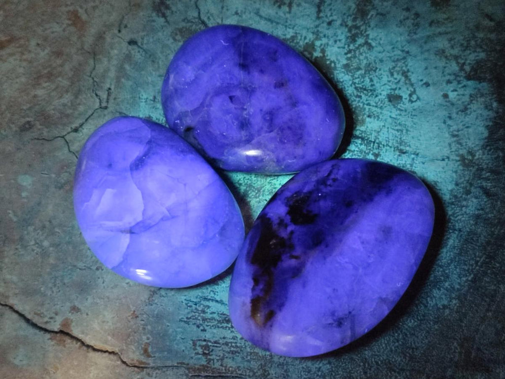Polished Watermelon Fluorite Palm Stones x 12 From Uis, Namibia - Toprock Gemstones and Minerals 