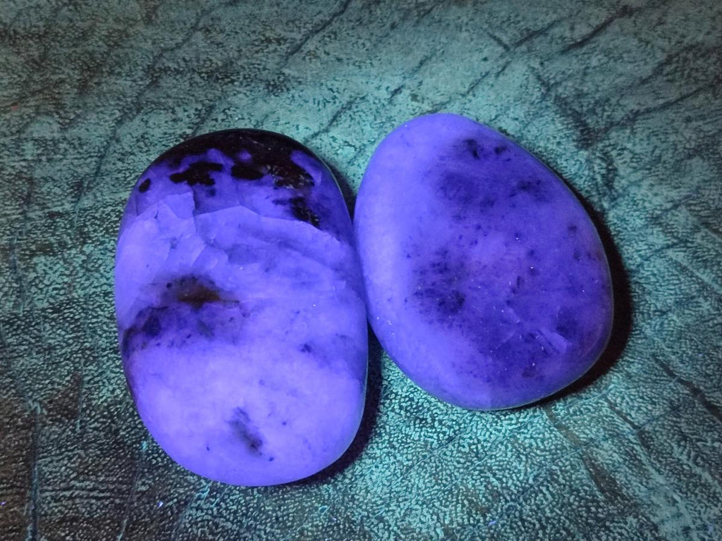 Polished Watermelon Fluorite Palm Stones x 12 From Uis, Namibia - Toprock Gemstones and Minerals 