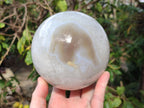 Polished Large Banded Agate Spheres x 2 From Madagascar - Toprock Gemstones and Minerals 