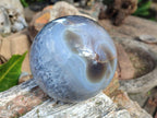 Polished Large Banded Agate Spheres x 2 From Madagascar - Toprock Gemstones and Minerals 