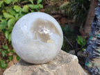 Polished Large Banded Agate Spheres x 2 From Madagascar - Toprock Gemstones and Minerals 