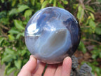 Polished Large Banded Agate Spheres x 2 From Madagascar - Toprock Gemstones and Minerals 