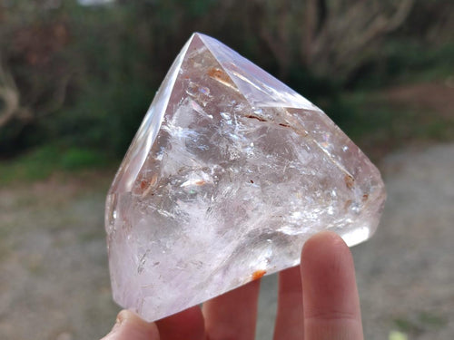 Polished Clear Window Quartz Display Crystals x 3 From Madagascar - Toprock Gemstones and Minerals 