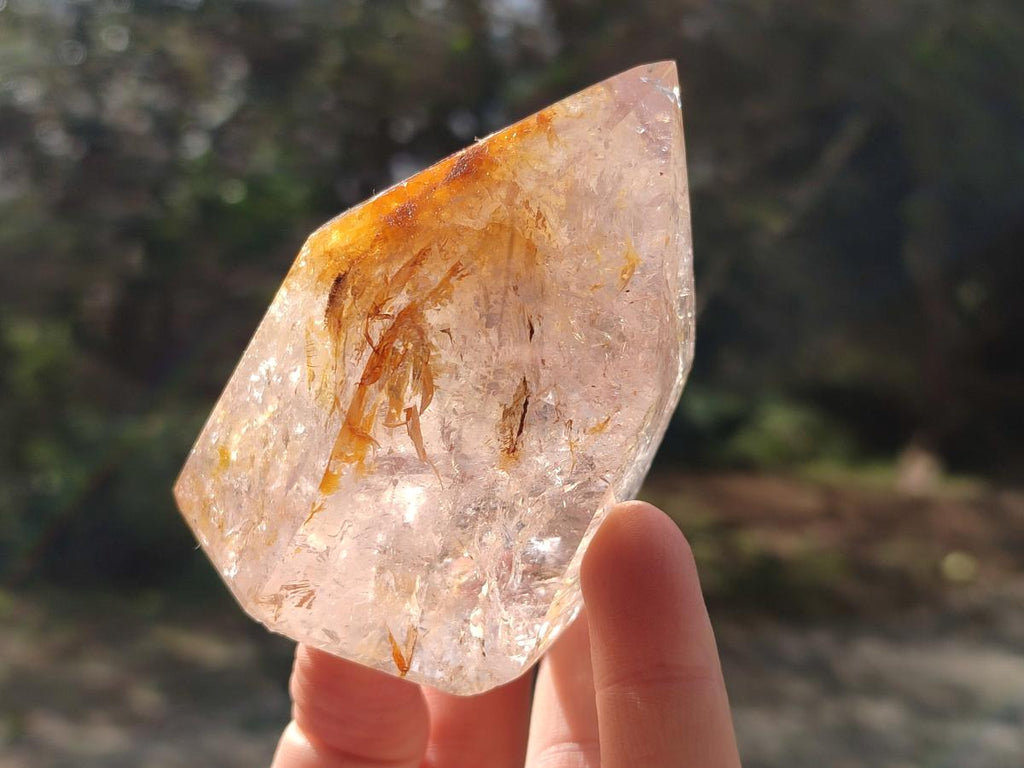 Polished Clear Window Quartz Display Crystals x 3 From Madagascar - Toprock Gemstones and Minerals 