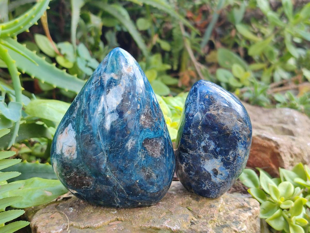 Polished Dumortierite Standing Display Pieces x 6 From Madagascar - Toprock Gemstones and Minerals 