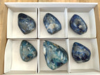 Polished Dumortierite Standing Display Pieces x 6 From Madagascar - Toprock Gemstones and Minerals 