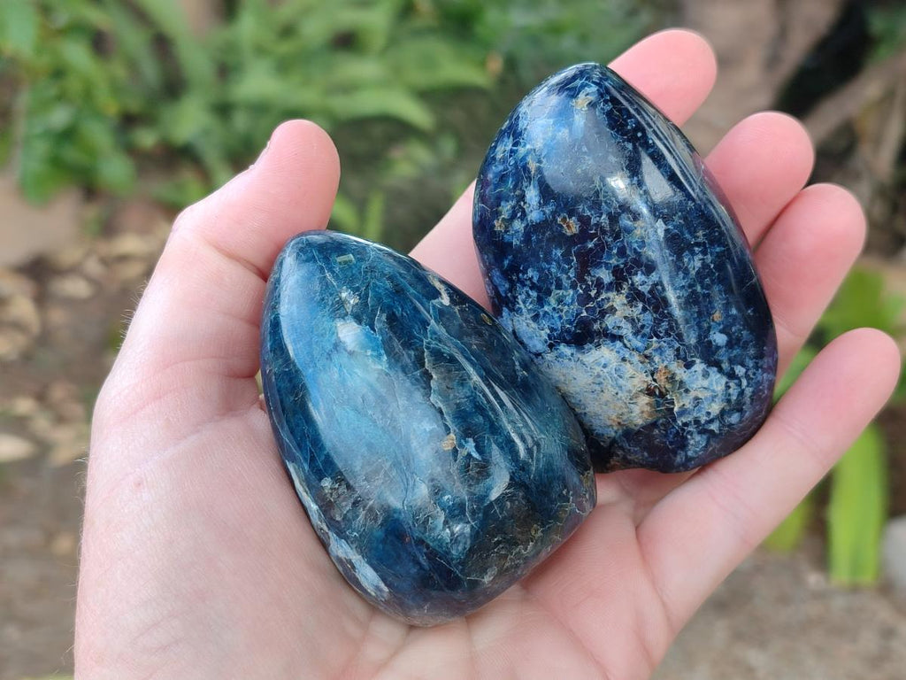 Polished Dumortierite Standing Display Pieces x 6 From Madagascar - Toprock Gemstones and Minerals 