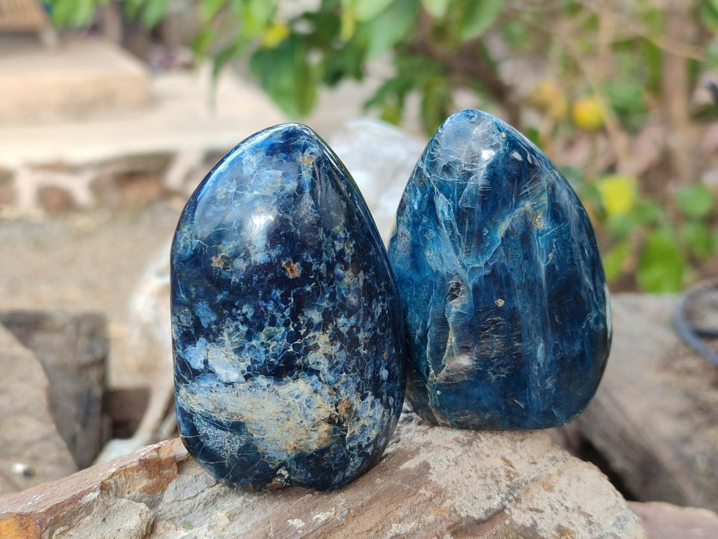Polished Dumortierite Standing Display Pieces x 6 From Madagascar - Toprock Gemstones and Minerals 
