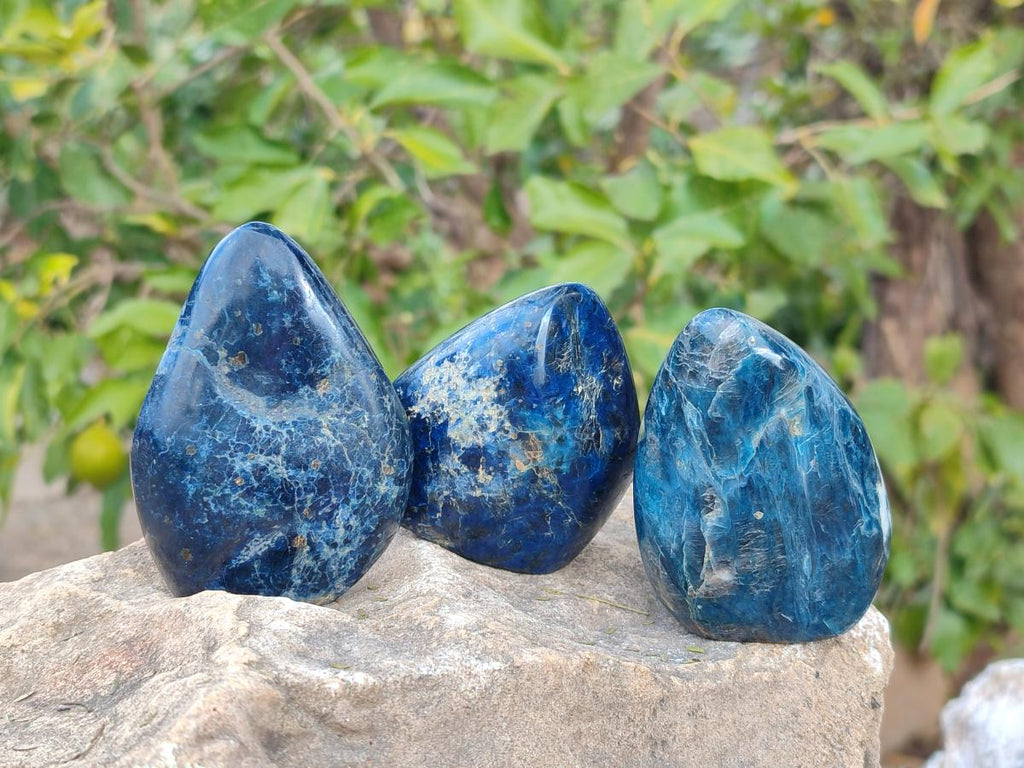 Polished Dumortierite Standing Display Pieces x 6 From Madagascar - Toprock Gemstones and Minerals 