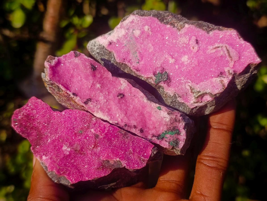 Natural Salrose Cobaltoan Dolomite Specimens x 12 From Kakanda, Congo - Toprock Gemstones and Minerals 
