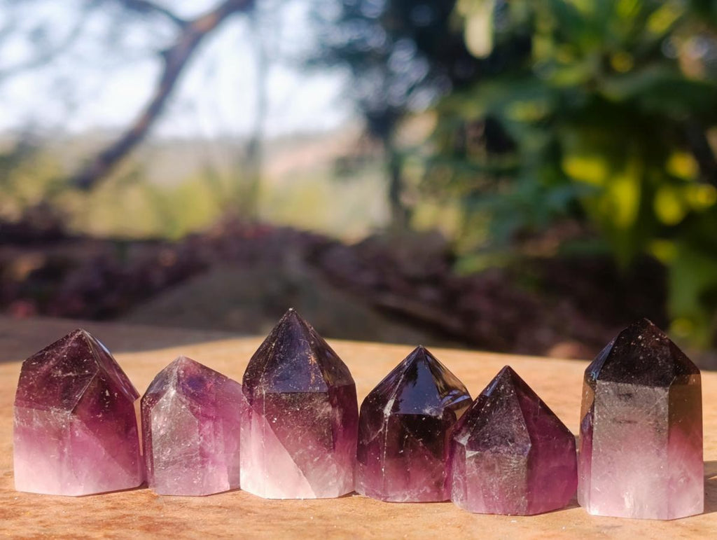 Polished Small Dark Purple Amethyst Crystals x 70 From Akansobe, Madagascar - Toprock Gemstones and Minerals 