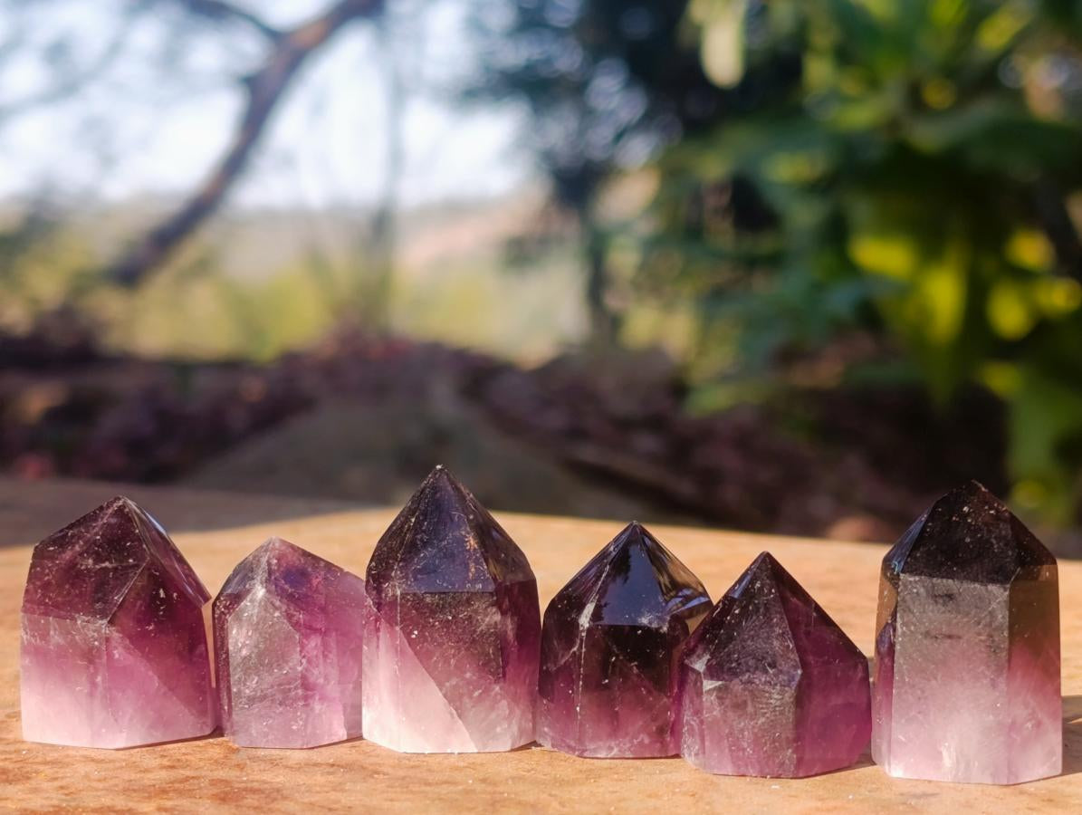 Polished Small Dark Purple Amethyst Crystals x 70 From Akansobe, Madagascar - Toprock Gemstones and Minerals 