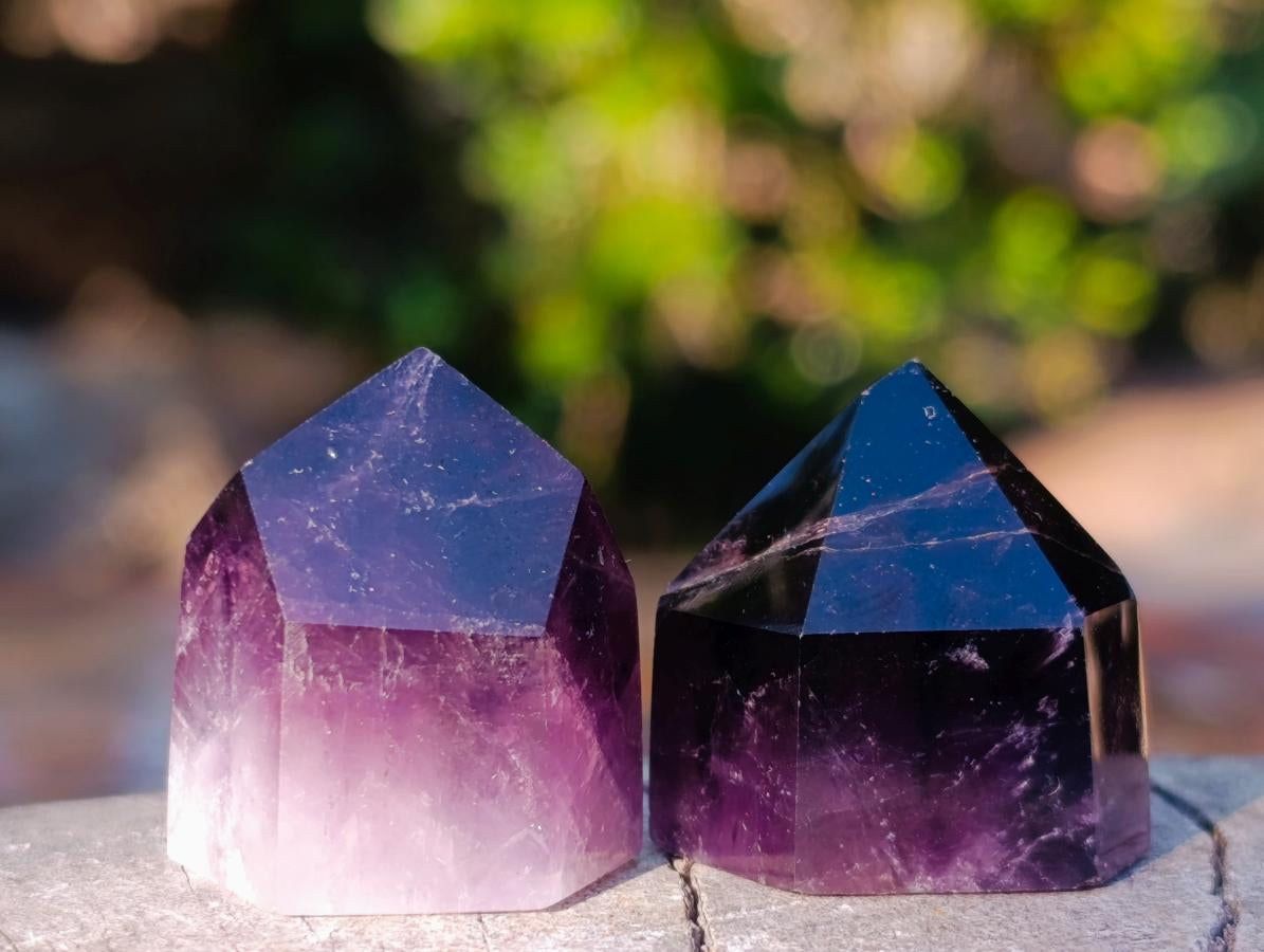 Polished Small Dark Purple Amethyst Crystals x 70 From Akansobe, Madagascar - Toprock Gemstones and Minerals 
