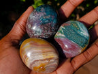Polished Rare Ocean Jasper Galets x 24 From Northwest Coast, Madagascar - Toprock Gemstones and Minerals 