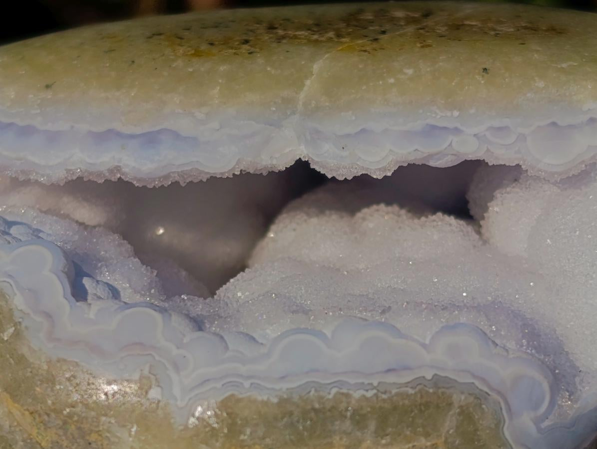 Polished Blue Lace Agate Standing Display Pieces x 6 From Nsanje, Malawi - Toprock Gemstones and Minerals 