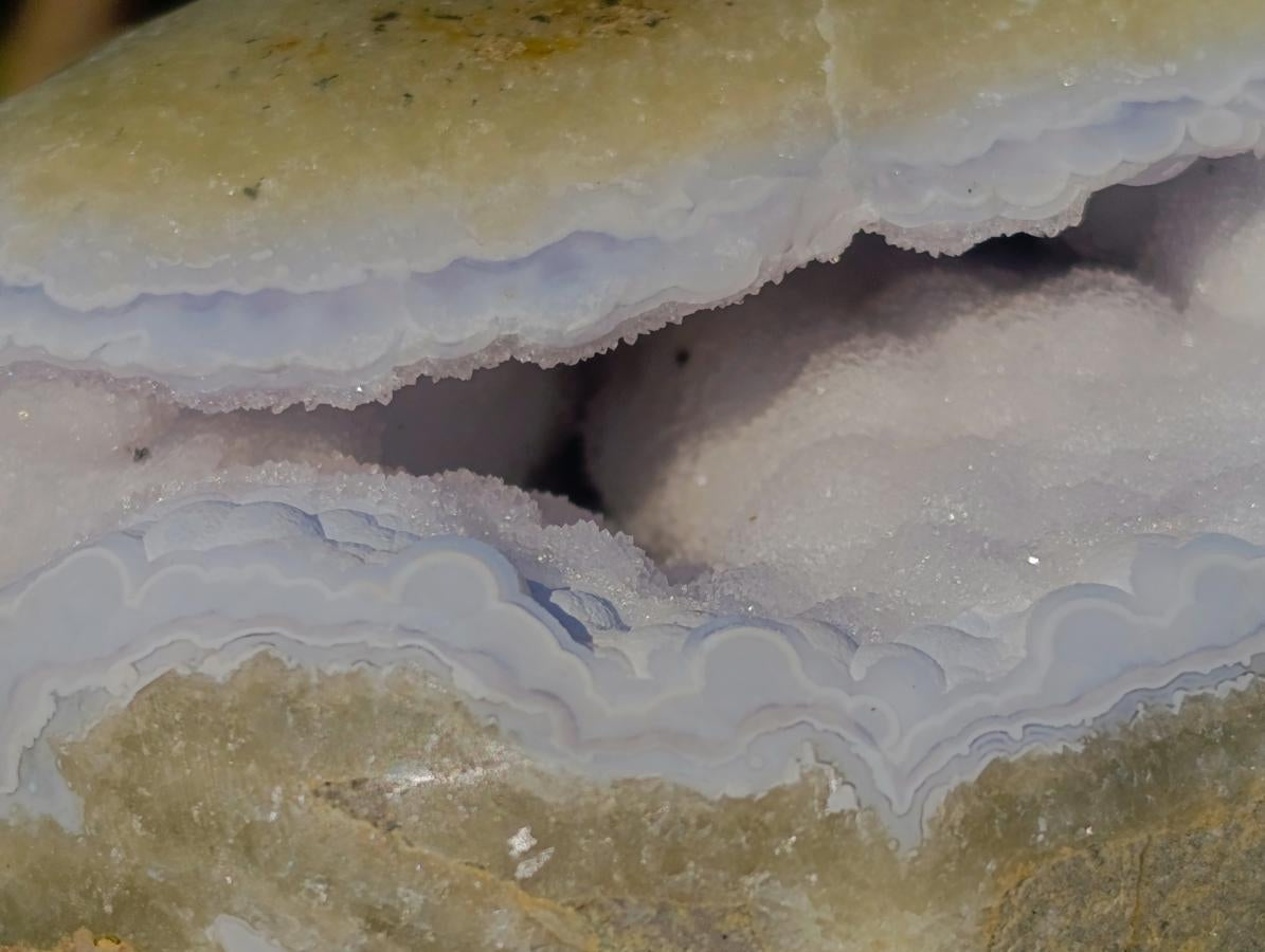 Polished Blue Lace Agate Standing Display Pieces x 6 From Nsanje, Malawi - Toprock Gemstones and Minerals 