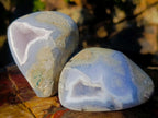 Polished Blue Lace Agate Standing Display Pieces x 6 From Nsanje, Malawi - Toprock Gemstones and Minerals 