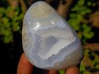 Polished Blue Lace Agate Standing Display Pieces x 6 From Nsanje, Malawi - Toprock Gemstones and Minerals 