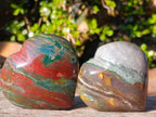 Polished Large Ocean Jasper Hearts x 6 From Northwest Coast, Madagascar - Toprock Gemstones and Minerals 