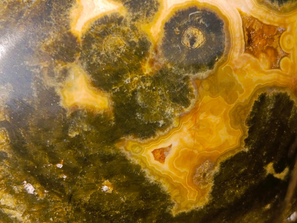 Polished Large Ocean Jasper Hearts x 6 From Northwest Coast, Madagascar - Toprock Gemstones and Minerals 