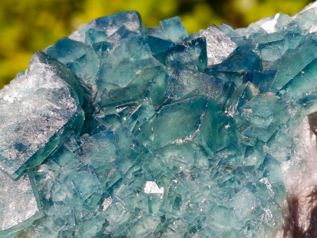 Natural Cabinet Sized Green Cubic Fluorite Specimens x 2 From Mandrosonoro, Madagascar - Toprock Gemstones and Minerals 