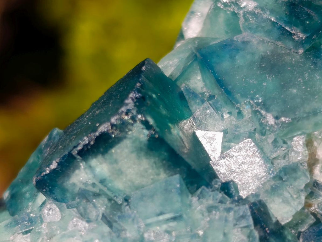 Natural Cabinet Sized Green Cubic Fluorite Specimens x 2 From Mandrosonoro, Madagascar - Toprock Gemstones and Minerals 